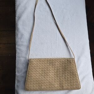 ​Vintage MEYERS USA Woven Leather Bag - Nude/Tan​ Authentic Vintage Luxury